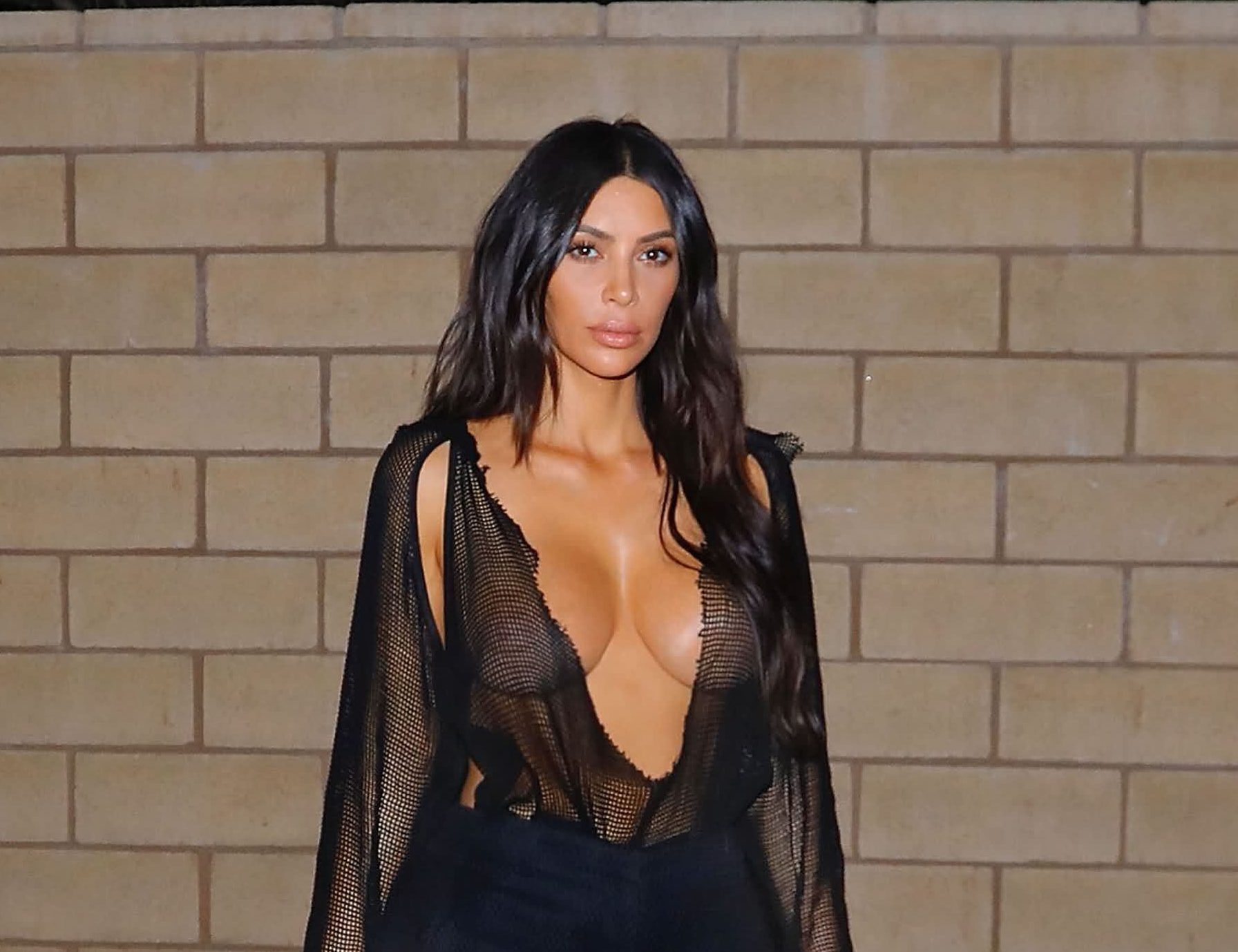 Kim Kardashian Shows Off Her Milky Boobs In See Thru