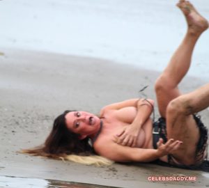 Lisa Appleton Topless On Beach Candids